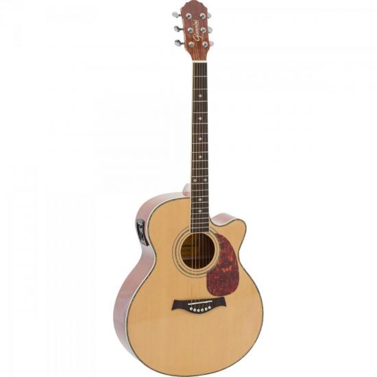 Violão GIANNINI Eletroacústico Jumbo Cutaway Aço GF-4 CEQ Natural por 0,00 à vista no boleto/pix ou parcele em até 1x sem juros. Compre na loja Mundomax!