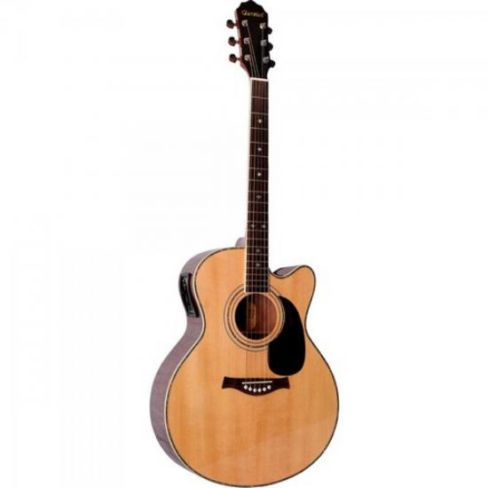 Violão GIANNINI Eletroacústico Jumbo Cutaway Aço GF-4 CEQ Natural por 0,00 à vista no boleto/pix ou parcele em até 1x sem juros. Compre na loja Mundomax!