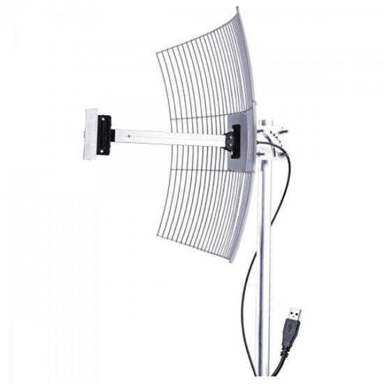 Antena USB Parábola para Internet 2.4 GHz 20 dBi USB-2010 AQUÁRIO por 0,00 à vista no boleto/pix ou parcele em até 1x sem juros. Compre na loja Mundomax!
