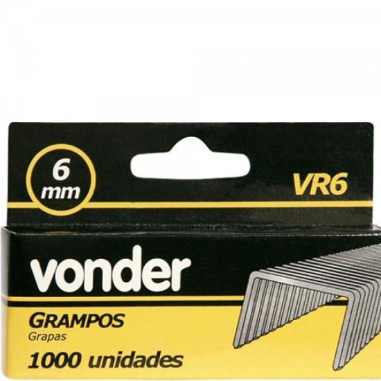 Grampo Vonder 6MM VR-6 C/1000 por 6,00 à vista no boleto/pix ou parcele em até 1x sem juros. Compre na loja Mundomax!