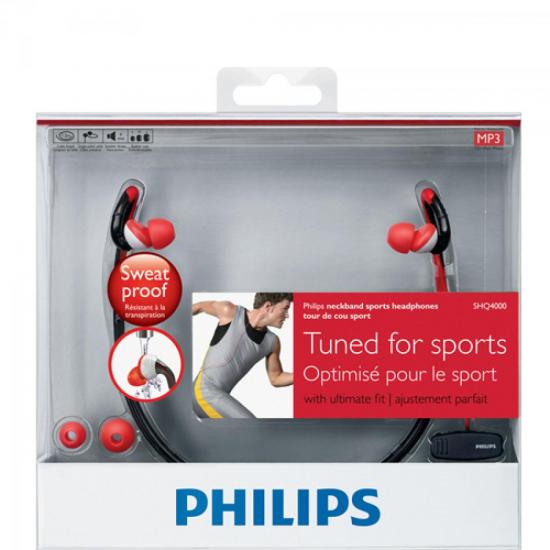 Fone de Ouvido SHQ4000/10 Preto/Vermelho PHILIPS por 0,00 à vista no boleto/pix ou parcele em até 1x sem juros. Compre na loja Mundomax!