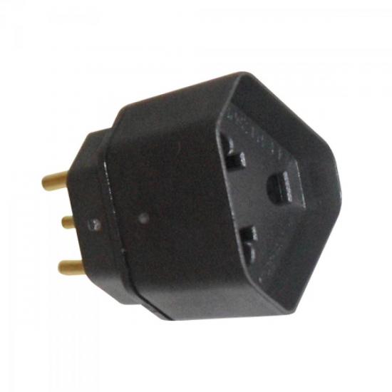 Pino Adaptador 2P + T para 2P + T 10A YA194 Preto MECATOOL por 0,00 à vista no boleto/pix ou parcele em até 1x sem juros. Compre na loja Mundomax!