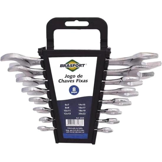 Kit de Chave Fixa Com 8 Peças de 6 a 22mm Brasfort por 49,99 à vista no boleto/pix ou parcele em até 1x sem juros. Compre na loja Mundomax!