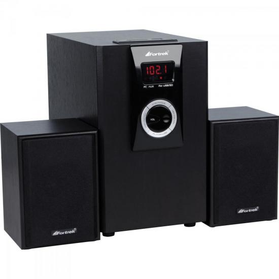 Caixa Multimídia 2.1 MS-2104 Bivolt Marrom FORTREK por 0,00 à vista no boleto/pix ou parcele em até 1x sem juros. Compre na loja Mundomax!