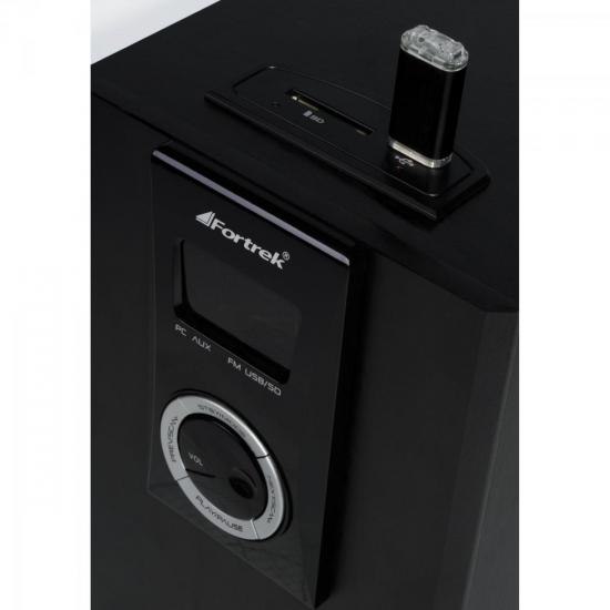 Caixa Multimídia 2.1 MS-2104 Bivolt Marrom FORTREK por 0,00 à vista no boleto/pix ou parcele em até 1x sem juros. Compre na loja Mundomax!