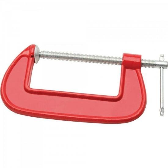 Grampo para Marceneiro 3\" Tipo C BRASFORT por 0,00 à vista no boleto/pix ou parcele em até 1x sem juros. Compre na loja Mundomax!