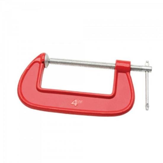 Grampo para Marceneiro 4\" Tipo C BRASFORT por 0,00 à vista no boleto/pix ou parcele em até 1x sem juros. Compre na loja Mundomax!