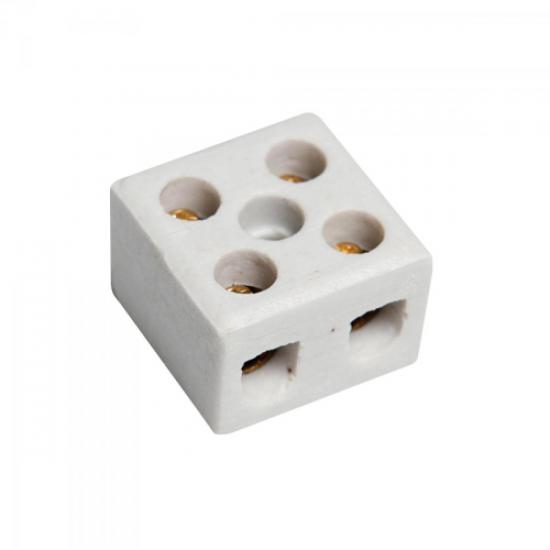 Conector Porcelana 2 Pinos 10MM BRASFORT por 0,00 à vista no boleto/pix ou parcele em até 1x sem juros. Compre na loja Mundomax!