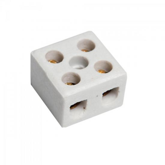 Conector Porcelana 2 Pinos 10MM BRASFORT por 0,00 à vista no boleto/pix ou parcele em até 1x sem juros. Compre na loja Mundomax!