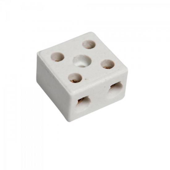 Conector Porcelana 2 Pinos 16MM BRASFORT por 0,00 à vista no boleto/pix ou parcele em até 1x sem juros. Compre na loja Mundomax!