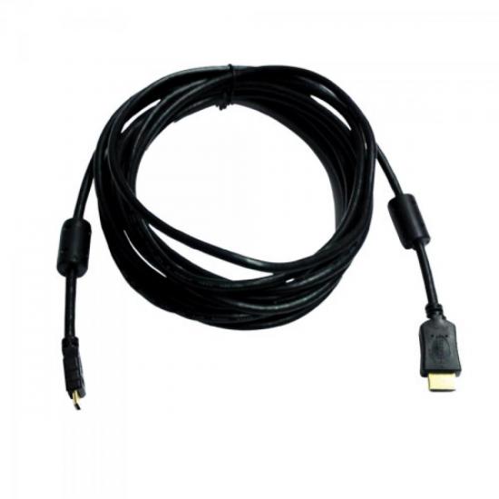 Cabo Mini HDMI P/HDMI 3M Blister Preto GENÉRICO por 0,00 à vista no boleto/pix ou parcele em até 1x sem juros. Compre na loja Mundomax!