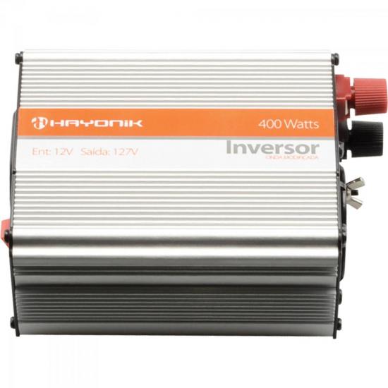 Inversor de Onda Modificada 12VDC/127V USB 400W HAYONIK por 0,00 à vista no boleto/pix ou parcele em até 1x sem juros. Compre na loja Mundomax!