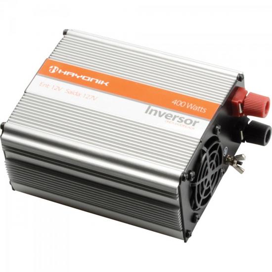 Inversor de Onda Modificada 12VDC/127V USB 400W HAYONIK por 0,00 à vista no boleto/pix ou parcele em até 1x sem juros. Compre na loja Mundomax!