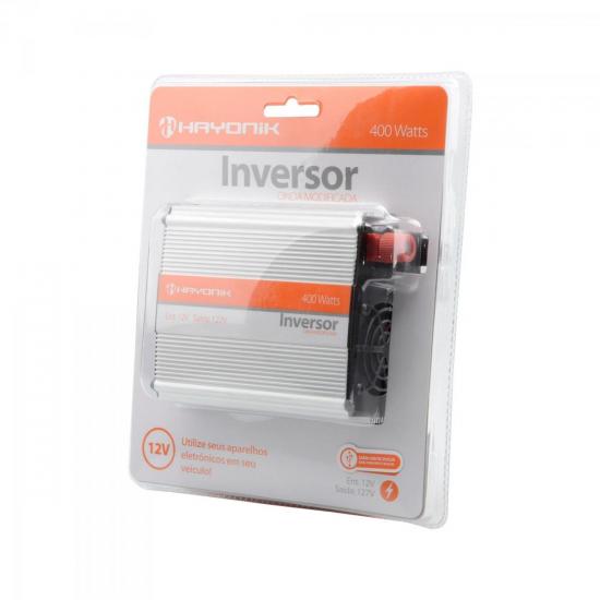 Inversor de Onda Modificada 12VDC/127V USB 400W HAYONIK por 0,00 à vista no boleto/pix ou parcele em até 1x sem juros. Compre na loja Mundomax!