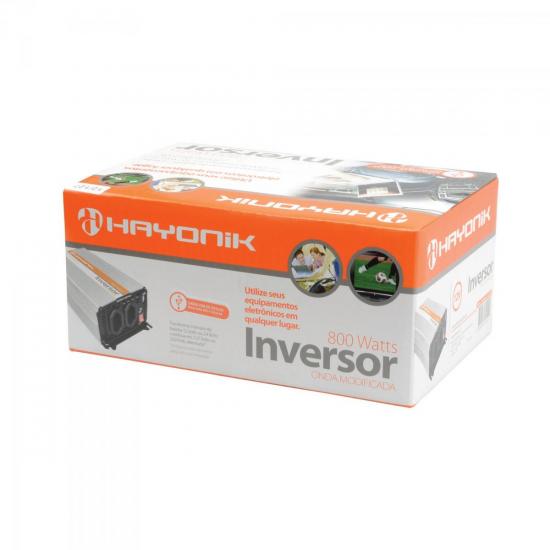 Inversor de Onda Modificada 12VDC/127V USB 800W HAYONIK por 0,00 à vista no boleto/pix ou parcele em até 1x sem juros. Compre na loja Mundomax!