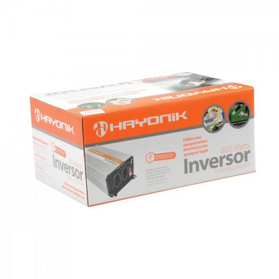 Inversor de Onda Modificada 12VDC/127V USB 800W HAYONIK por 0,00 à vista no boleto/pix ou parcele em até 1x sem juros. Compre na loja Mundomax!