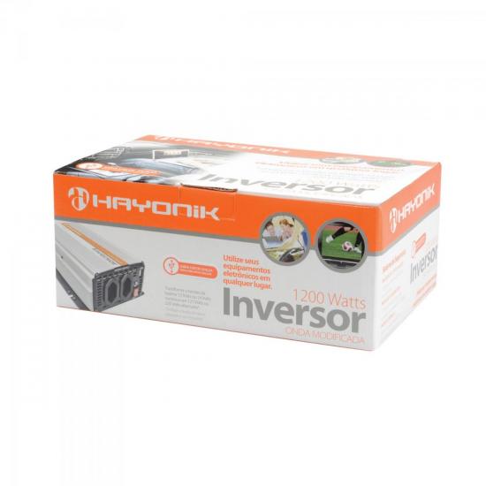 Inversor Onda Modificada 12VDC/127V USB 1200W HAYONIK por 0,00 à vista no boleto/pix ou parcele em até 1x sem juros. Compre na loja Mundomax!