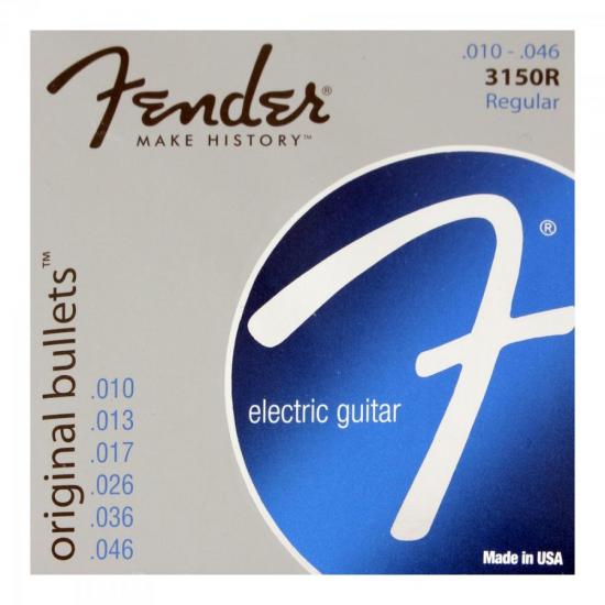 Encordoamento Para Guitarra 0.10 Original Bullets 3150 FENDER por 0,00 à vista no boleto/pix ou parcele em até 1x sem juros. Compre na loja Mundomax!