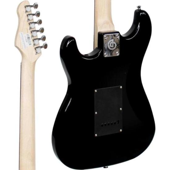 Guitarra Giannini G101 Preta Elétrica Com Escudo Preto por 863,00 à vista no boleto/pix ou parcele em até 10x sem juros. Compre na loja Mundomax!