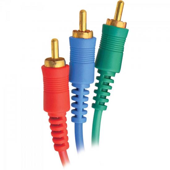 Cabo Vídeo Componente 3RCA Macho x 3RCA Macho 3 Metros GENÉRICO por 0,00 à vista no boleto/pix ou parcele em até 1x sem juros. Compre na loja Mundomax!