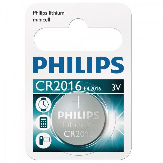 Pilha Moeda CR2016/01B Lithium PHILIPS por 0,00 à vista no boleto/pix ou parcele em até 1x sem juros. Compre na loja Mundomax!