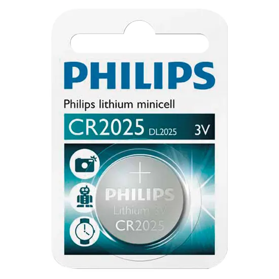Pilha Moeda CR2025/01B Lithium PHILIPS (45460)