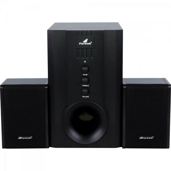 Caixa Multimídia 2.1 40W RMS MS2105 Bivolt Marrom FORTREK por 0,00 à vista no boleto/pix ou parcele em até 1x sem juros. Compre na loja Mundomax!