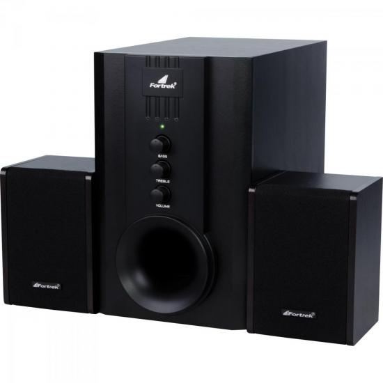 Caixa Multimídia 2.1 40W RMS MS2105 Bivolt Marrom FORTREK por 0,00 à vista no boleto/pix ou parcele em até 1x sem juros. Compre na loja Mundomax!