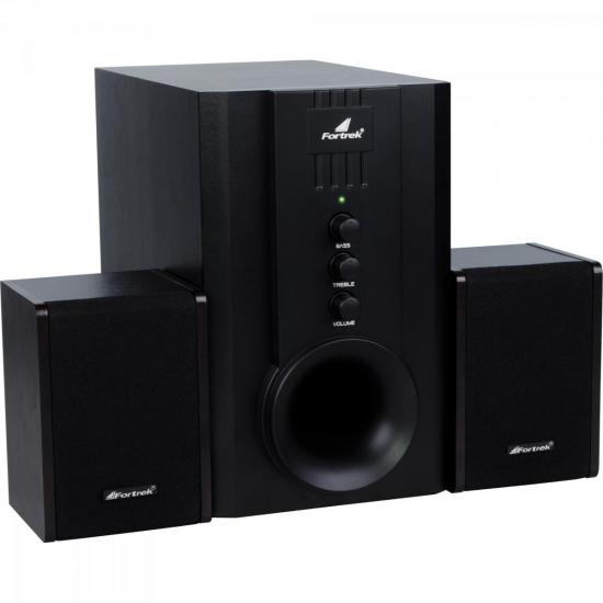 Caixa Multimídia 2.1 40W RMS MS2105 Bivolt Marrom FORTREK por 0,00 à vista no boleto/pix ou parcele em até 1x sem juros. Compre na loja Mundomax!