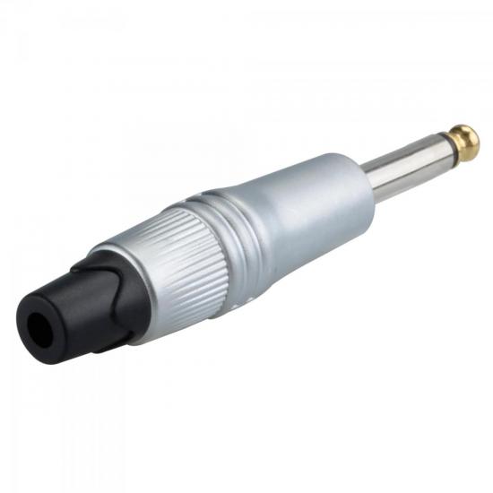 Plug P10 Mono CC626 Prata HYX por 0,00 à vista no boleto/pix ou parcele em até 1x sem juros. Compre na loja Mundomax!