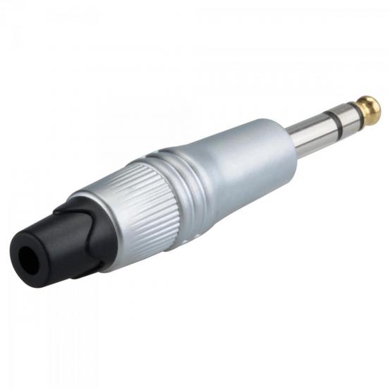 Plug P10 Stereo CC625 Prata HYX por 0,00 à vista no boleto/pix ou parcele em até 1x sem juros. Compre na loja Mundomax!