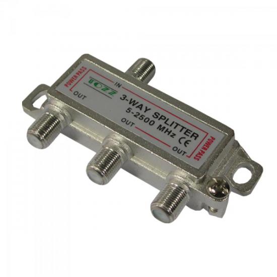 Divisor Satélite 1/3 5-2400 MHz Genérico por 105,00 à vista no boleto/pix ou parcele em até 4x sem juros. Compre na loja Mundomax!