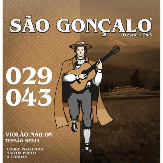 Encordoamento para Violão em Nylon Preto São Gonçalo (4583)