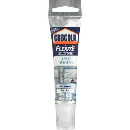 Cola de Silicone Flexite 50g Incolor CASCOLA por 0,00 à vista no boleto/pix ou parcele em até 1x sem juros. Compre na loja Mundomax!