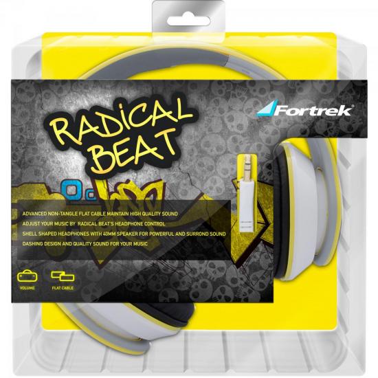 Fone de Ouvido Radical Beat HP-901YL Amarelo FORTREK por 0,00 à vista no boleto/pix ou parcele em até 1x sem juros. Compre na loja Mundomax!