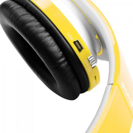 Fone de Ouvido HP-902YL Amarelo FORTREK por 0,00 à vista no boleto/pix ou parcele em até 1x sem juros. Compre na loja Mundomax!