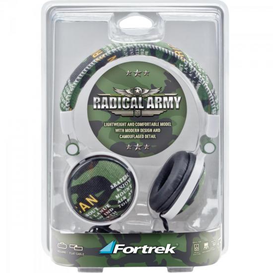 Fone de Ouvido HP-601GR Verde FORTREK por 0,00 à vista no boleto/pix ou parcele em até 1x sem juros. Compre na loja Mundomax!