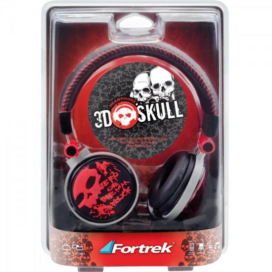 Fone de Ouvido HP-602RD Vermelho FORTREK por 0,00 à vista no boleto/pix ou parcele em até 1x sem juros. Compre na loja Mundomax!