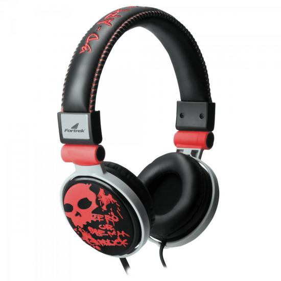 Fone de Ouvido HP-602RD Vermelho FORTREK por 0,00 à vista no boleto/pix ou parcele em até 1x sem juros. Compre na loja Mundomax!