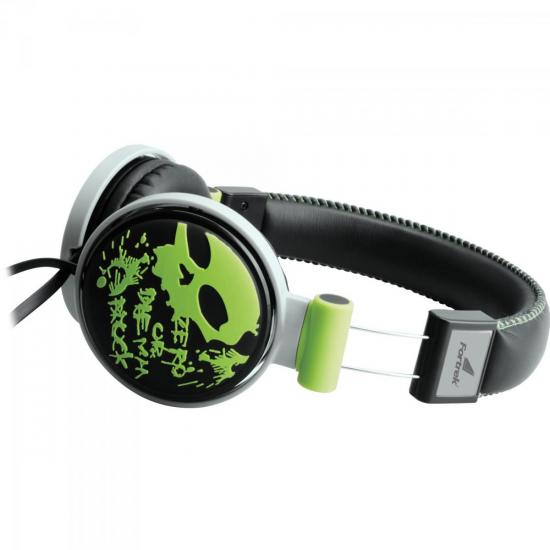 Fone de Ouvido HP-602GR Verde FORTREK por 0,00 à vista no boleto/pix ou parcele em até 1x sem juros. Compre na loja Mundomax!