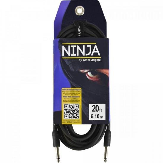 Cabo para Guitarra 6,10m Ninja Guitarra Preto Santo Angelo por 55,99 à vista no boleto/pix ou parcele em até 2x sem juros. Compre na loja Mundomax!