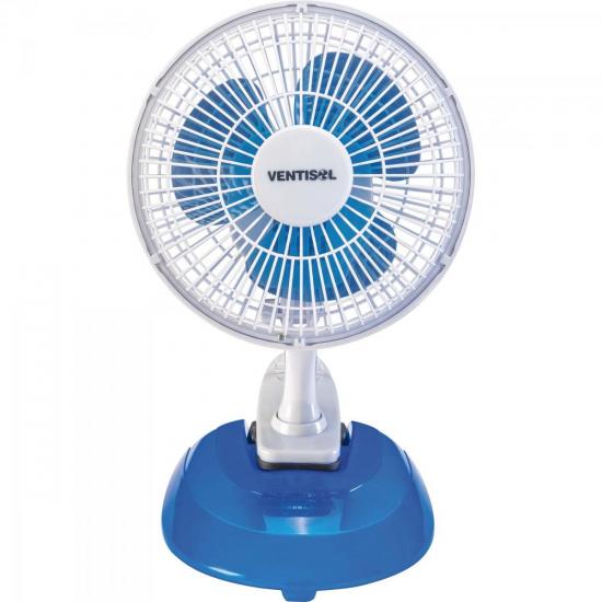 Ventilador de Mesa 20cm 127V MINI Azul/Branco VENTISOL por 0,00 à vista no boleto/pix ou parcele em até 1x sem juros. Compre na loja Mundomax!