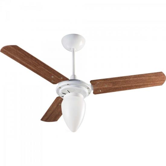 Ventilador de Teto 3 Pás 220V WIND Branco/Mogno VENTISOL por 0,00 à vista no boleto/pix ou parcele em até 1x sem juros. Compre na loja Mundomax!