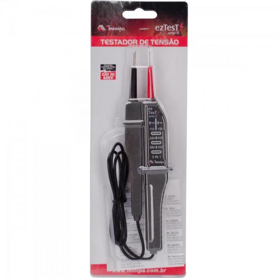 Testador de Tensão EZ TEST II Preto MINIPA por 0,00 à vista no boleto/pix ou parcele em até 1x sem juros. Compre na loja Mundomax!
