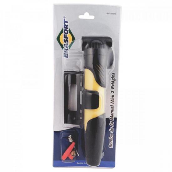Mini Bomba de Ar Manual 2 Estágios Preta Brasfort por 35,00 à vista no boleto/pix ou parcele em até 1x sem juros. Compre na loja Mundomax!