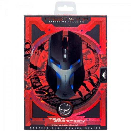 Mouse Gamer USB 2000dpi Frost Wyam Preto TEAM SCORPION por 0,00 à vista no boleto/pix ou parcele em até 1x sem juros. Compre na loja Mundomax!