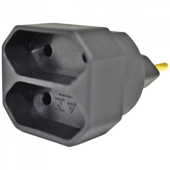 Pino Adaptador 2P para 2 2P 10A YA197 Preto MECATOOL por 0,00 à vista no boleto/pix ou parcele em até 1x sem juros. Compre na loja Mundomax!