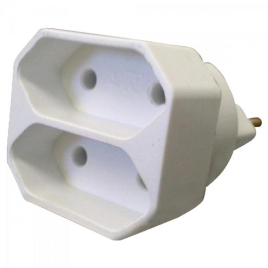 Pino Adaptador 2P para 2 2P 10A YA172 Branco MECATOOL por 0,00 à vista no boleto/pix ou parcele em até 1x sem juros. Compre na loja Mundomax!