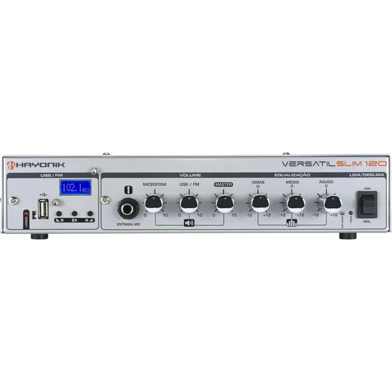 Amplificador 100W VERSATIL SLIM 120 Prata HAYONIK (47891)