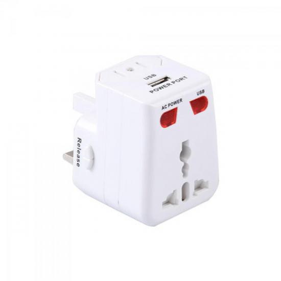 Plug Adaptador Universal 2P+T 6A~13A com USB AD102 Branco NEWLINK por 0,00 à vista no boleto/pix ou parcele em até 1x sem juros. Compre na loja Mundomax!